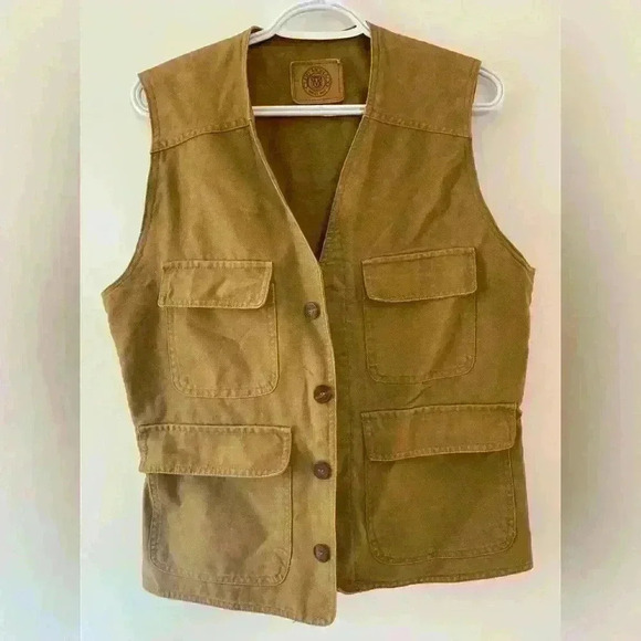 CLUB  MONACO 90s Vintage Cotton Utility Vest - Picture 2 of 7